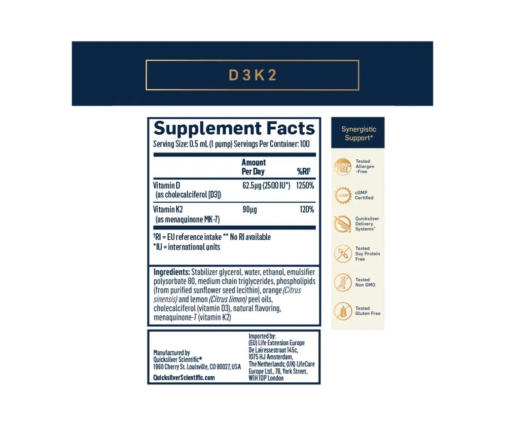 Vitamin D3 + K2 Supplement (50 ml) - image 3