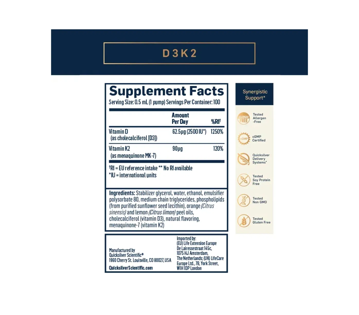 Vitamin D3 + K2 Supplement (50 ml) - image 3